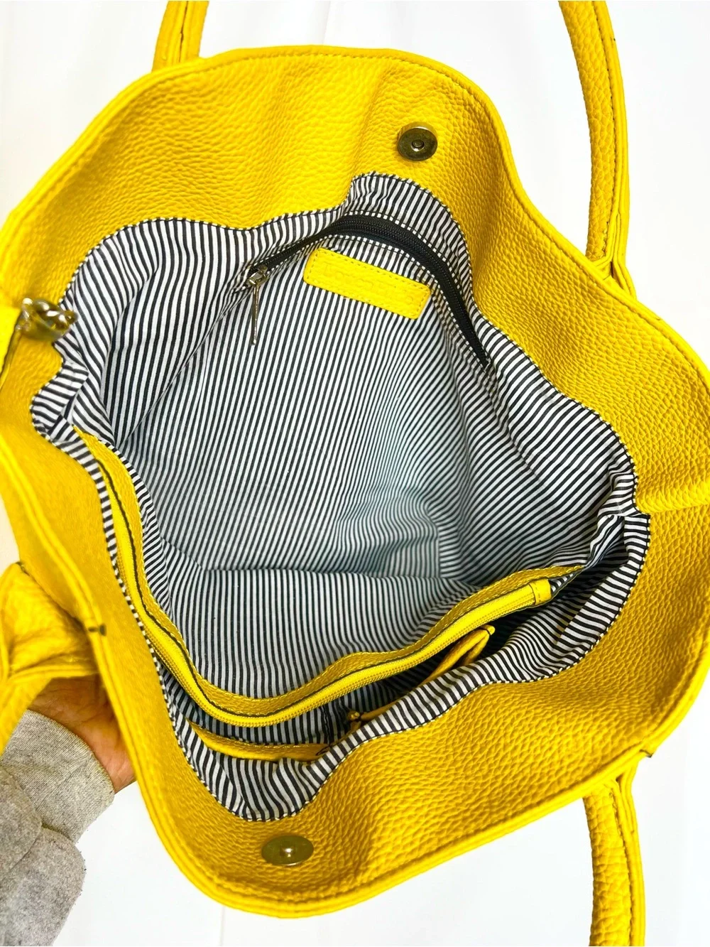 LOUENHIDE YELLOW VEGAN LEATHER TOTE/SHOULDER BAG